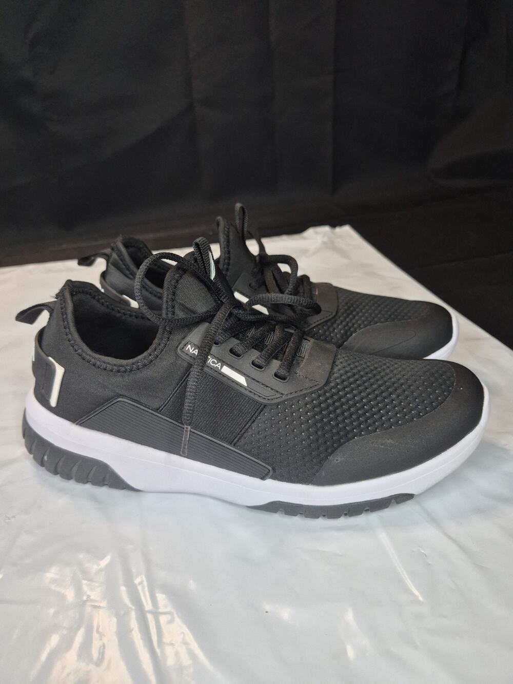 Nautica Geoff Sneaker Shoes.. Mens Size 9 Black Mesh Athletic Casual Running